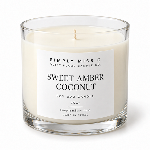 Simply Miss C Quiet  Flame : Sweet Amber Coconut Soy Tin