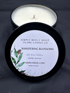 Simply Miss C Quiet Flame Soy Candle--- Whispering Blossoms