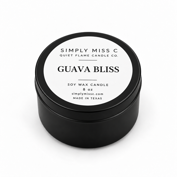 Simply Miss C Quiet Flame:  Guava Bliss Soy Candle: