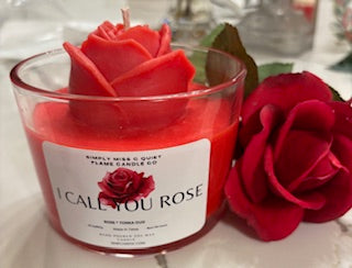 Simply Mis C Quiet Flame I Call You Rose  Soy Candle