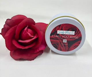 Simply Mis C Quiet Flame I Call You Rose  Soy Candle