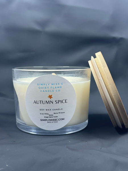 Simply Miss C Quiet Flame Autumn Spice Soy Candle