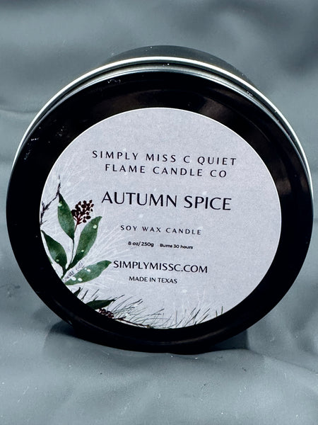 Simply Miss C Quiet Flame Autumn Spice Soy Candle